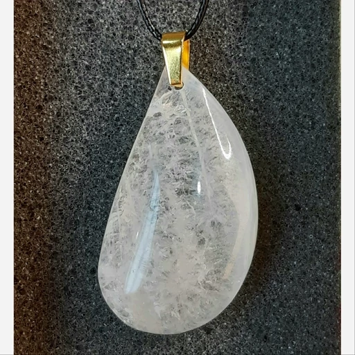گردنبند کوارتزی  ( در کوهی ) کریستالی درختی زیبا