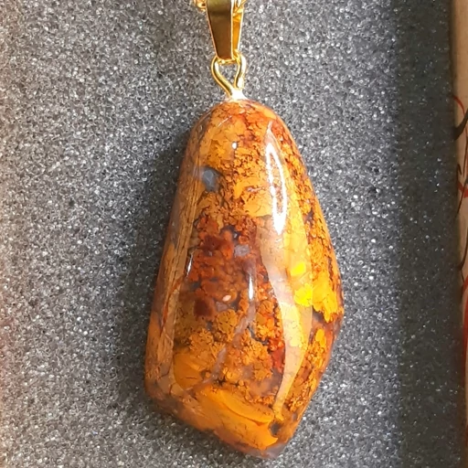 گردنبند عقیق خزه ای کد3