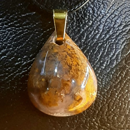 گردنبند عقیق شجر دندریتی (Dendritic Agate)  خاص کد 15